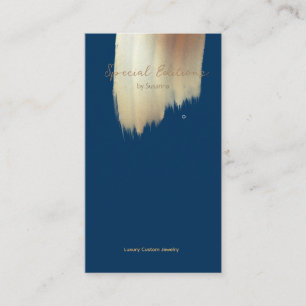 Golden Swash Logo Preußen Blue Earring Display Visitenkarte