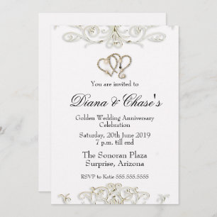 Golden Swirl - 50-Jährige Einladung