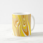 Golden Swirl Abstraktes Fluid Art Kaffeetasse (VorderseiteRechts)