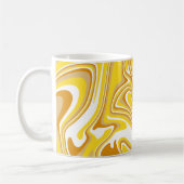 Golden Swirl Abstraktes Fluid Art Kaffeetasse (Links)