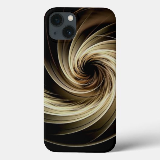 Golden Swirl Across Black Case-Mate iPhone Hülle (Rückseite)