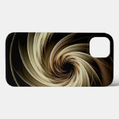 Golden Swirl Across Black Case-Mate iPhone Hülle (Rückseite (Horizontal))