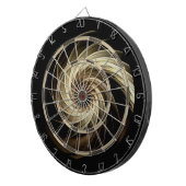 Golden Swirl Across Black Dartscheibe (Vorderseite rechts)