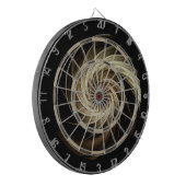 Golden Swirl Across Black Dartscheibe (Vorderseite Links)