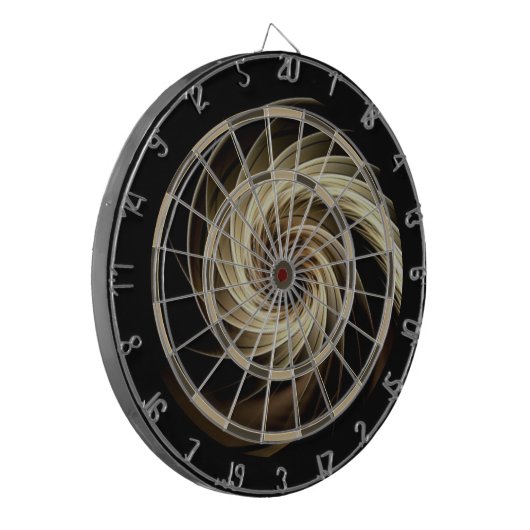 Golden Swirl Across Black Dartscheibe (Vorderseite Links)