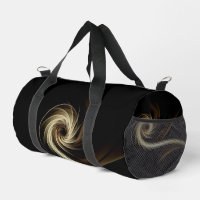 Golden Swirl Across Black