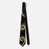 Golden Swirl Across Black Krawatte (Vorderseite)