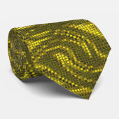 Golden Swirl Sequin Effect Neckware Krawatte (Gerollt)