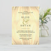Golden Swirl Simple Modern Typografy Wedding Einladung (Stehend Vorderseite)