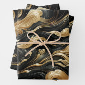 Golden Swirl Wrapping Paper Geschenkpapier Set (Beispiel)