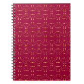Golden Swirling Polka Dots on Burgundy Red Notizblock (Vorderseite)
