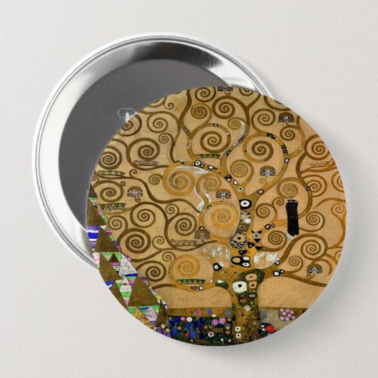 Golden Swirling Tree Im Fünfspänner über den Gotth Button (Vorne & Hinten)