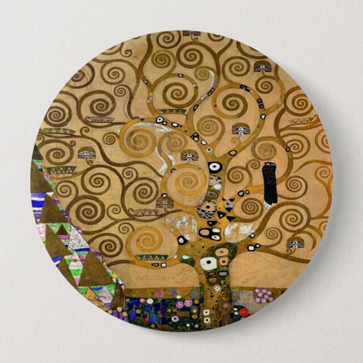 Golden Swirling Tree Im Fünfspänner über den Gotth Button (Vorderseite)