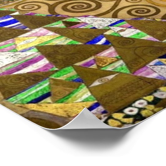 Golden Swirling Tree Im Fünfspänner über den Gotth Poster (Ecke)