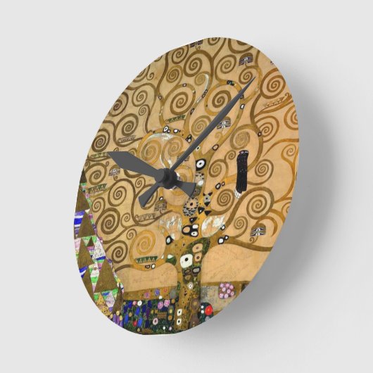 Golden Swirling Tree Im Fünfspänner über den Gotth Runde Wanduhr (Winkel)