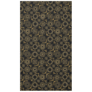 Golden Symbols Muster 12.bw Black BG Tischdecke