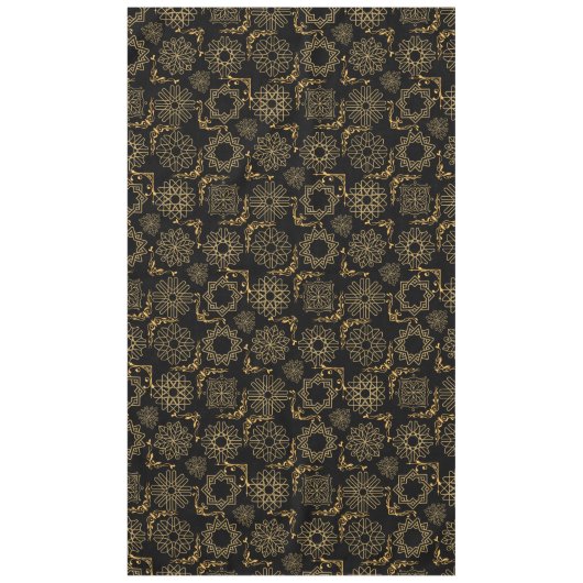 Golden Symbols Muster 12.bw Black BG Tischdecke (Vorderseite)