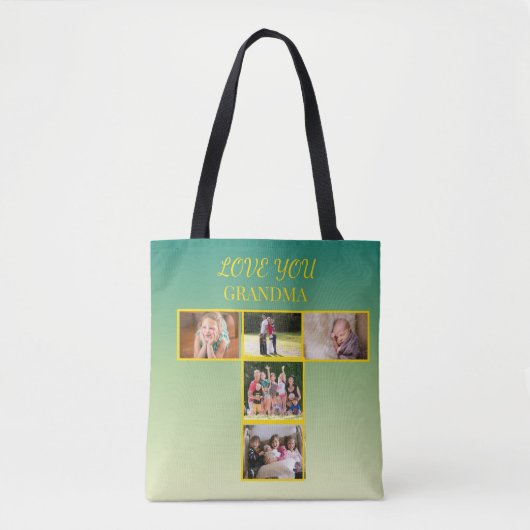 Golden T-Collage Tribute Design Tasche (Vorderseite)