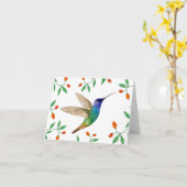 Golden-tailed Sapphire Hummingbird Blank Karte (Gelbe Blume)