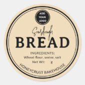 Golden Tan Bakery Sourdough Bread Label Sticker (Vorderseite)
