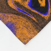 Golden Tan, Blau und grüner Brandstein Fleecedecke (Ecke)