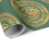 Golden Targaryen Wappen Geschenkpapier (Rolleneckpunkt)