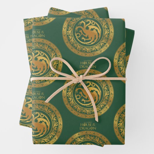 Golden Targaryen Wappen Geschenkpapier Set (Beispiel)