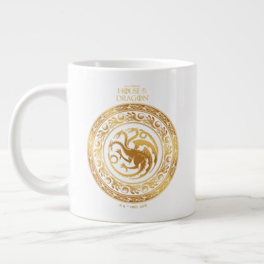 Golden Targaryen Wappen Jumbo-Tasse (Links)