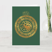 Golden Targaryen Wappen Karte (Vorderseite)