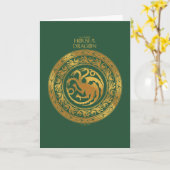 Golden Targaryen Wappen Karte (Gelbe Blume)