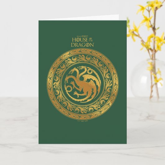 Golden Targaryen Wappen Karte (Gelbe Blume)