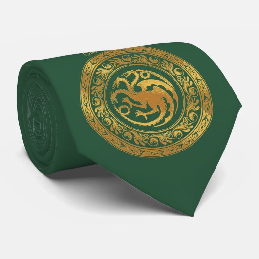 Golden Targaryen Wappen Krawatte (Gerollt)