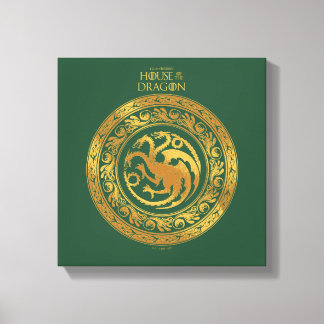 Golden Targaryen Wappen Leinwanddruck