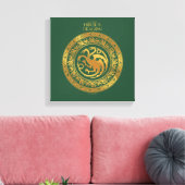 Golden Targaryen Wappen Leinwanddruck (Insitu (Wohnzimmer))