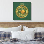 Golden Targaryen Wappen Leinwanddruck (Insitu (Schlafzimmer))