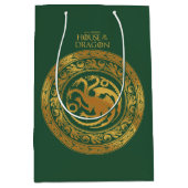 Golden Targaryen Wappen Mittlere Geschenktüte (Vorderseite)