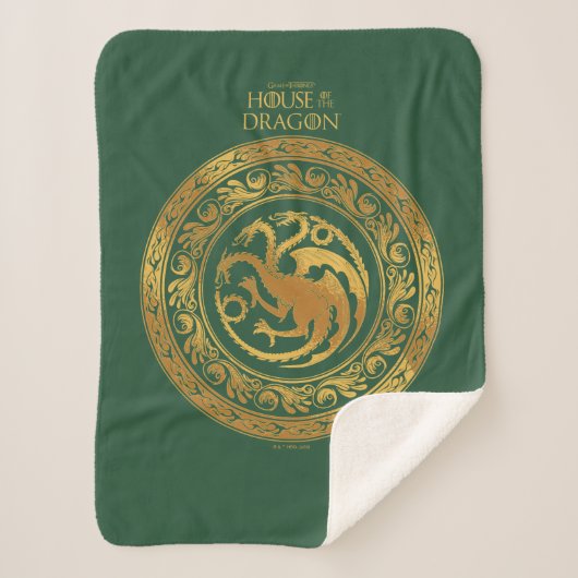 Golden Targaryen Wappen Sherpadecke (Vorderseite)