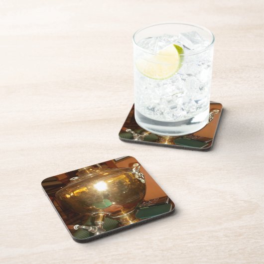 Golden tea Pot Getränkeuntersetzer (Rechte Seite)