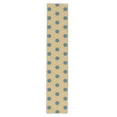 Golden Teal Medallion Tile Pattern Mittelgroßer Tischläufer (Vorderseite)