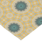 Golden Teal Medallion Tile Pattern Mittelgroßer Tischläufer (Ecke)