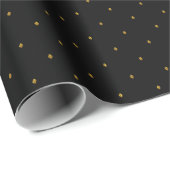 Golden Teardrop Wrapping Paper Geschenkpapier (Rolleneckpunkt)