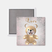 Golden Teddy Bär 2 Magnet (Vorderseite/Rückseite)