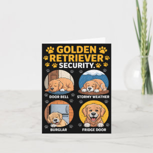 Golden Tee Golden Retriever Sicherheit Lustig Karte