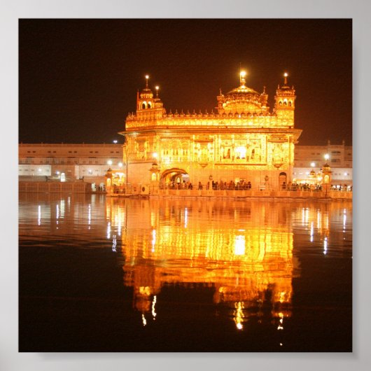 Golden Temple Amritsar North India - Nacht Poster (Vorne)
