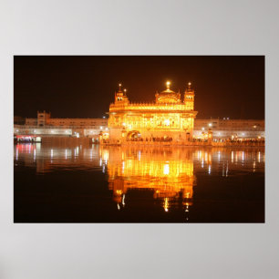 Golden Temple Amritsar North India - Nacht Poster