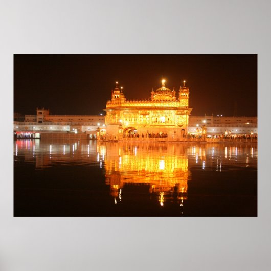 Golden Temple Amritsar North India - Nacht Poster (Vorne)