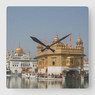 Golden Temple Harmandir Sahib Amritsar North India Quadratische Wanduhr