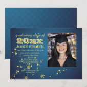 Golden Tendrils Foto Einladung (Vorne/Hinten)