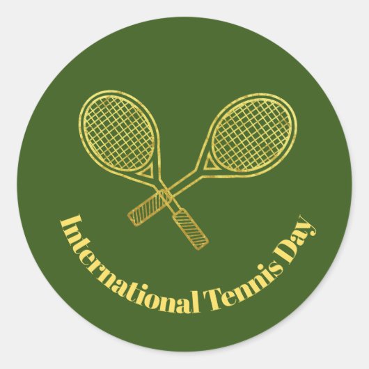 Golden Tennis Rackets Kontur Tennis Sticker (Vorderseite)