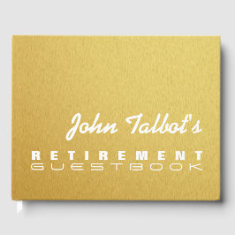 Golden Texture Custom Retirement Gästebuch